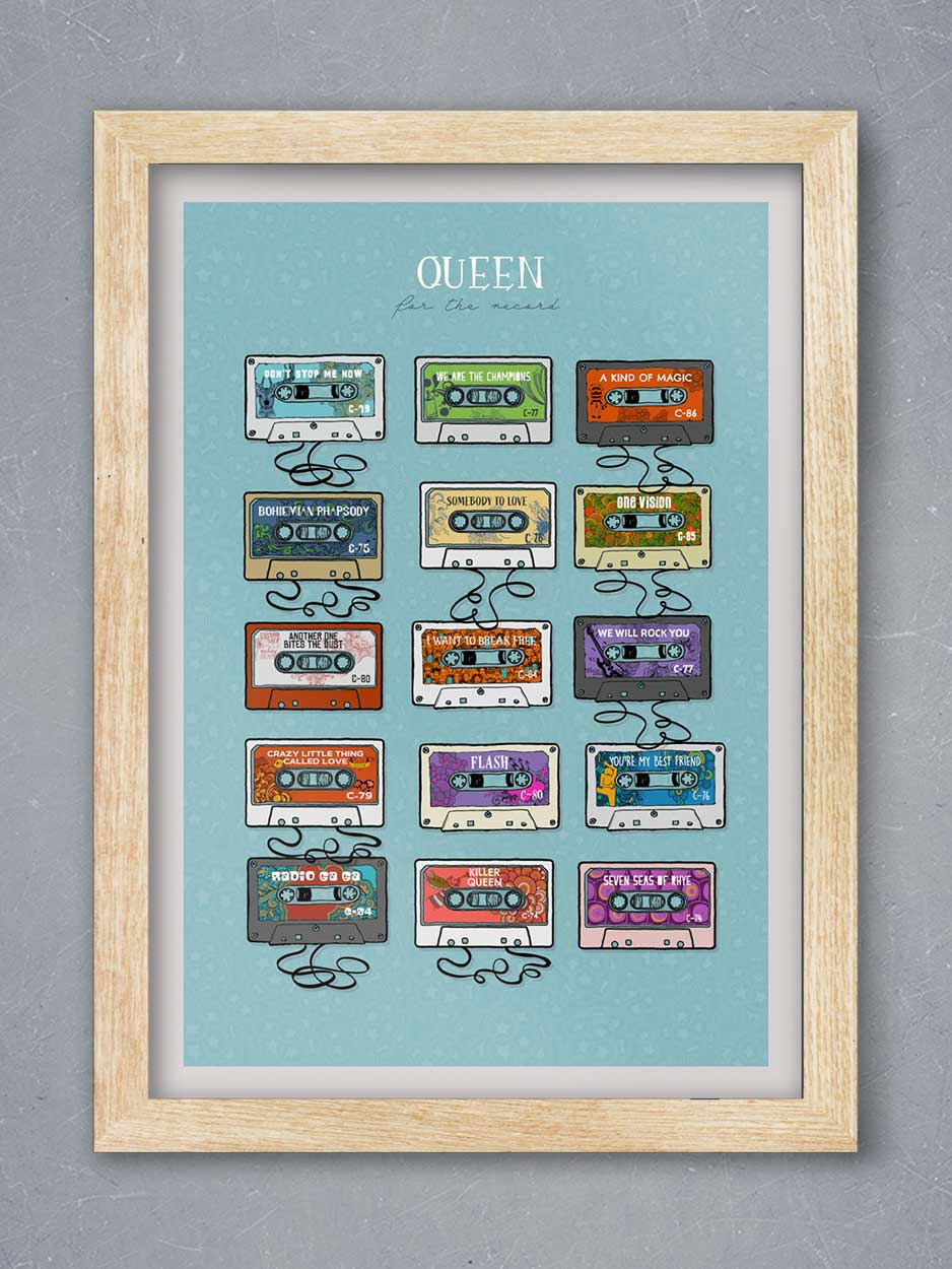 Queen For the Record - Music Print