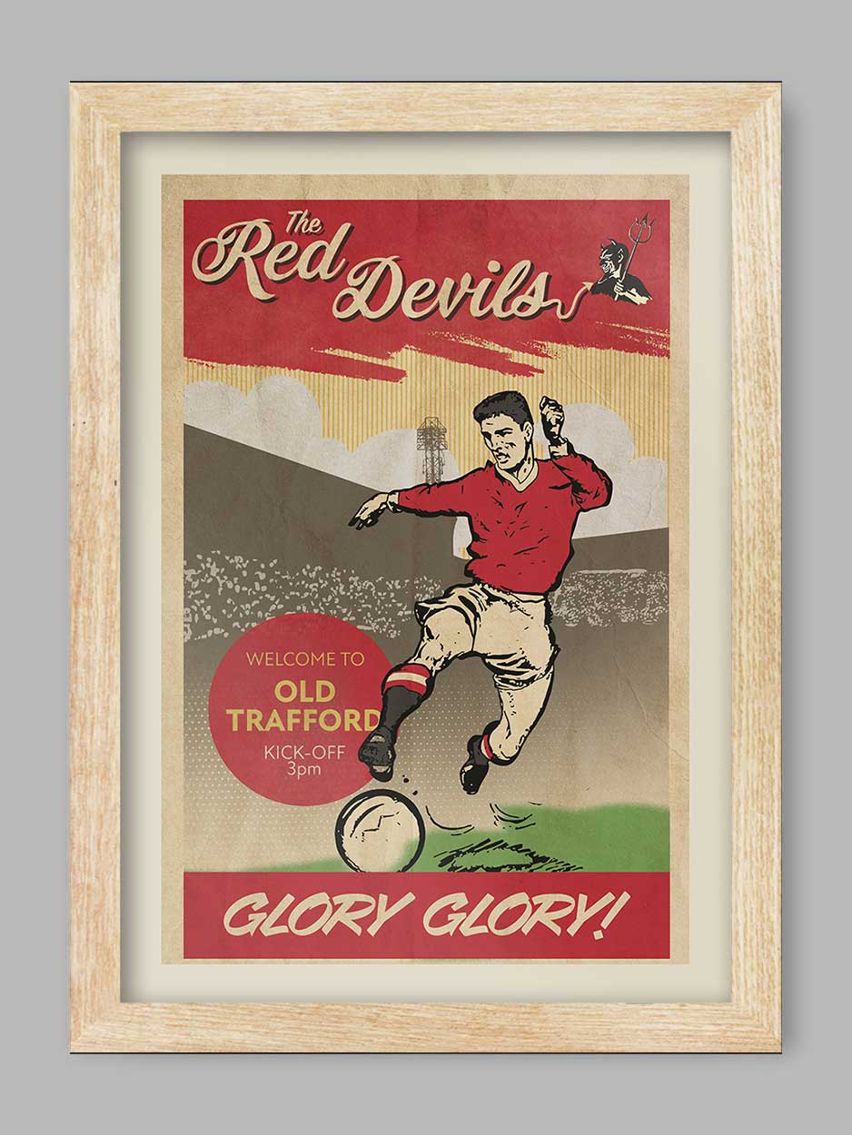 Red Devils, Manchester United - Football Print