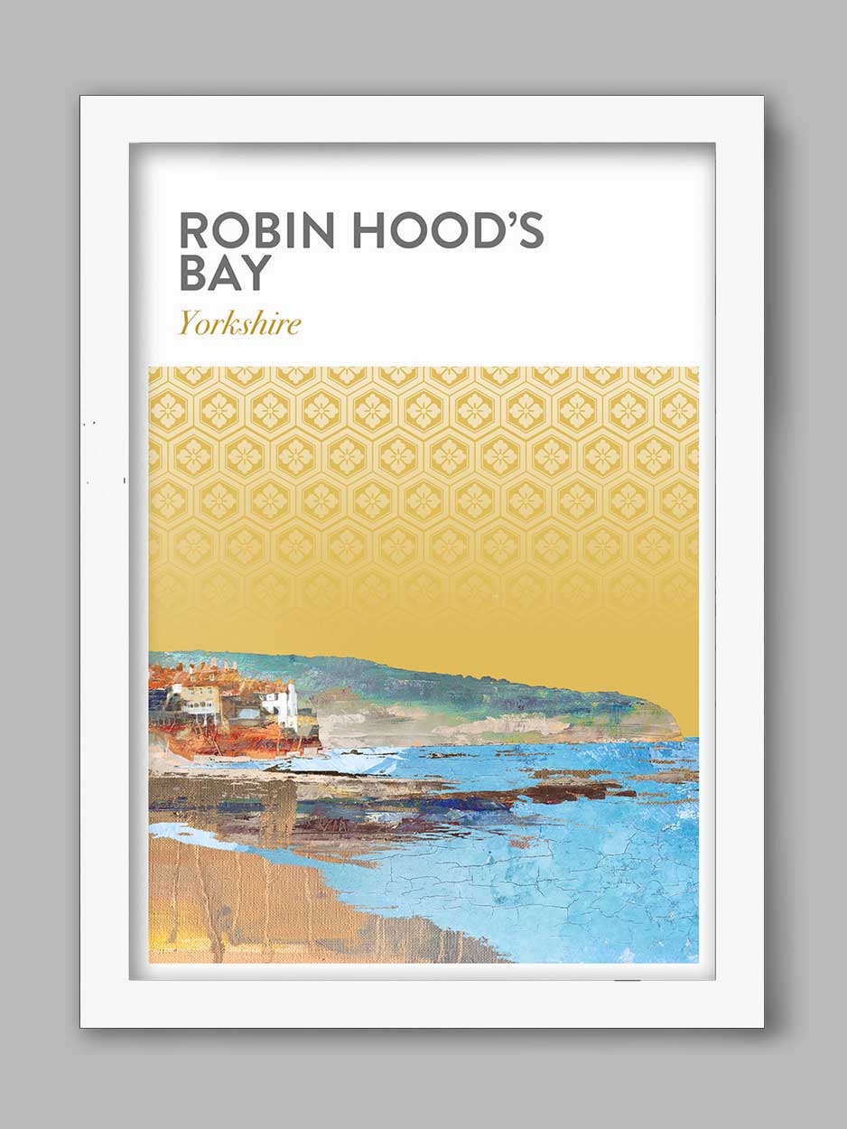 Robin Hood's Bay Coastal Abstract -  Poster Print
