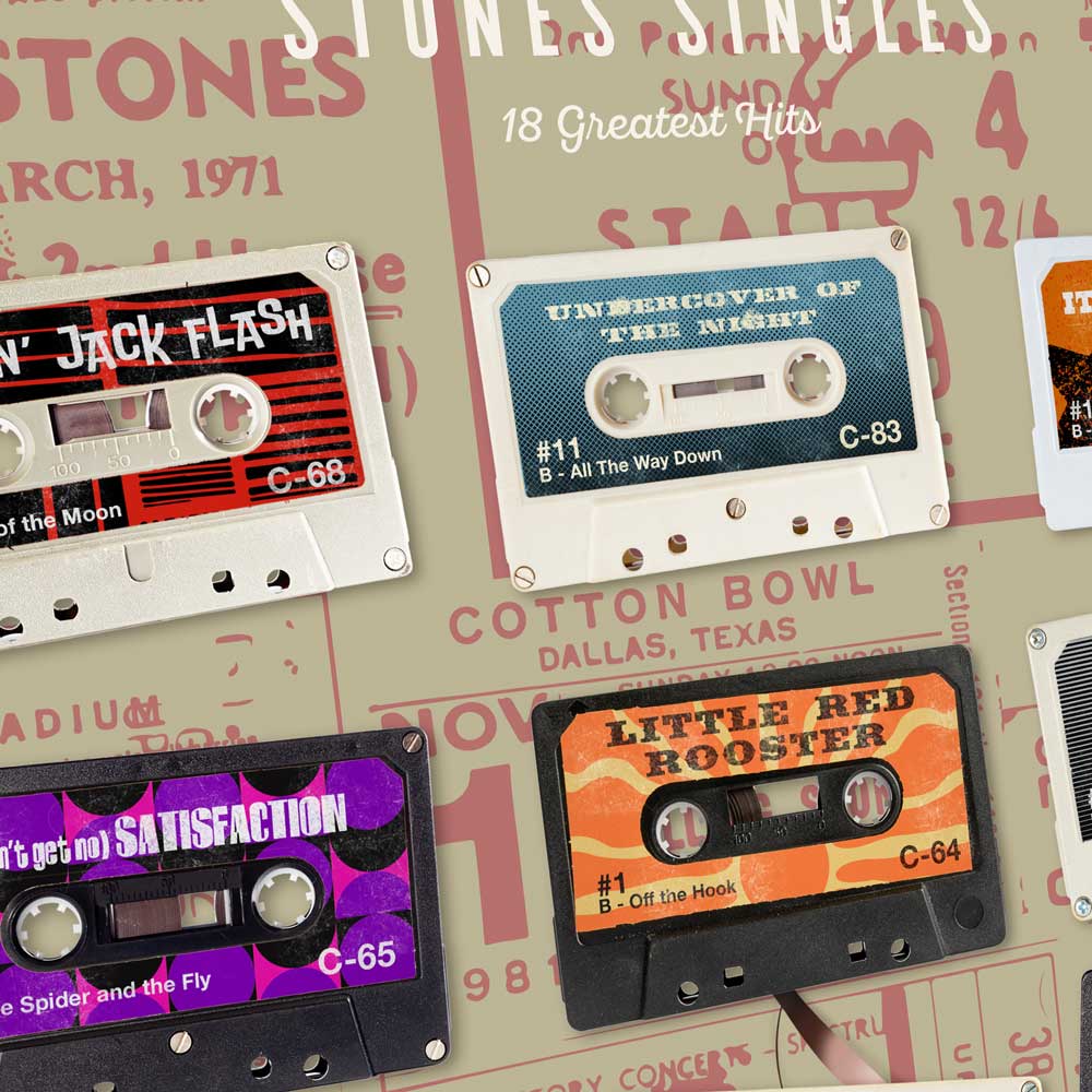 Rolling Stones Tapes - Cassette Music Print