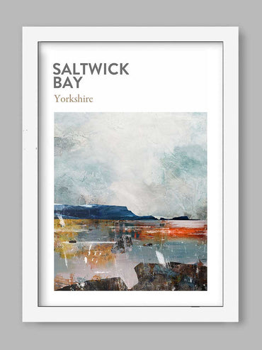 Saltwick Bay Coastal Abstract -  Poster Print