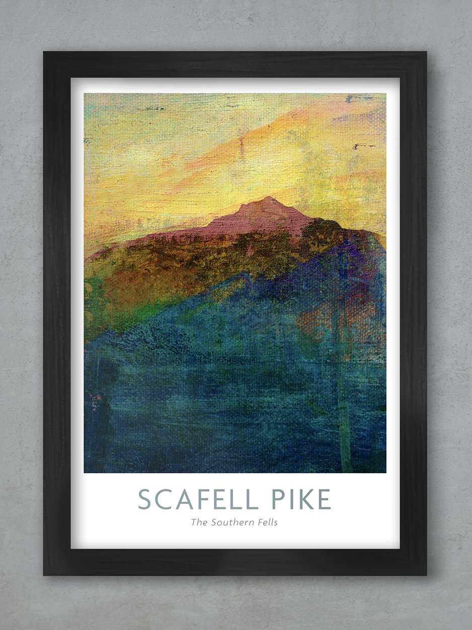 Scafell Pike Abstract - Lake District Print