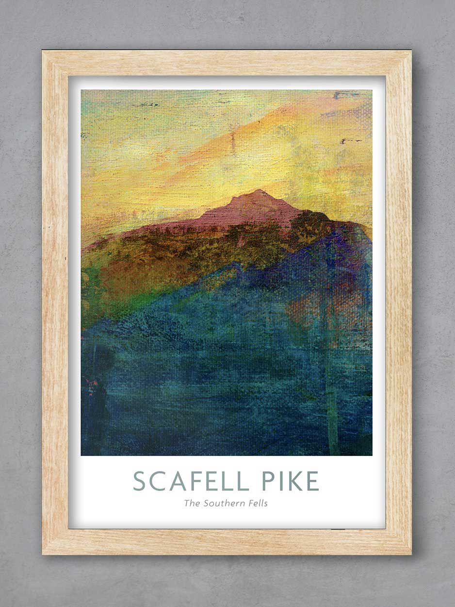Scafell Pike Abstract - Lake District Print