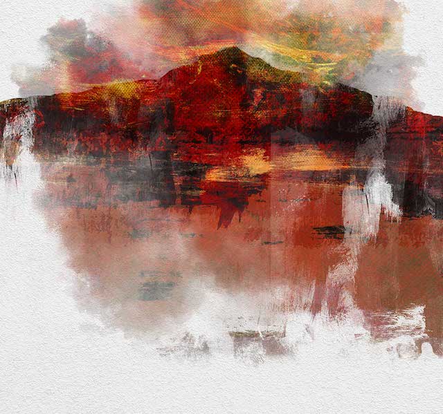 Scafell Pike in Wainwright's Words - Lake District Print