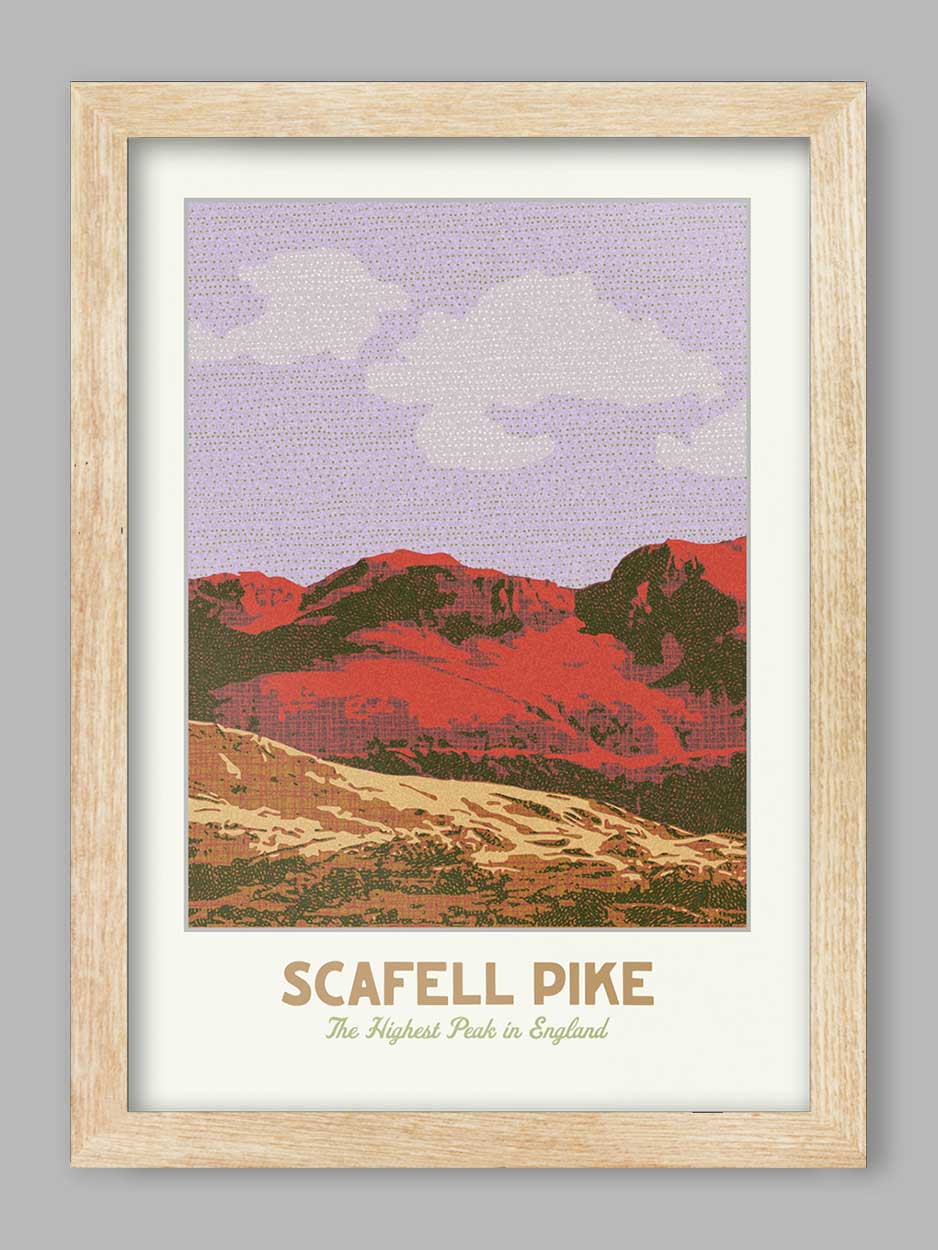 Scafell Pike, The Highest Peak in England - Lake District Print