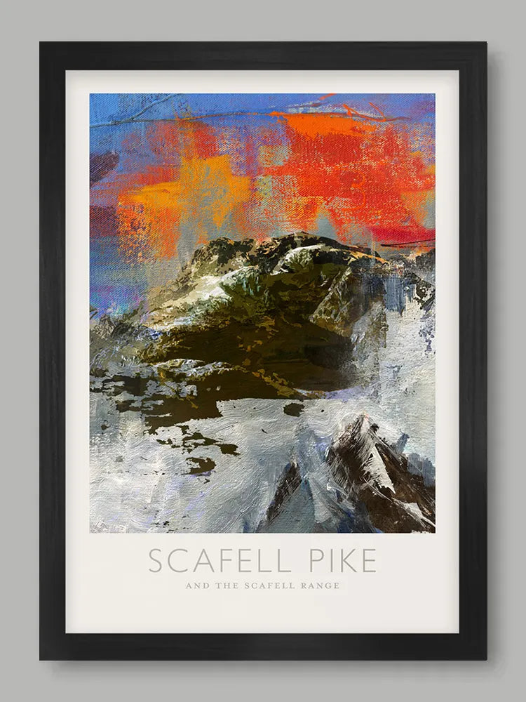 Scafell Pike and Scafell Range  - Lake District Print