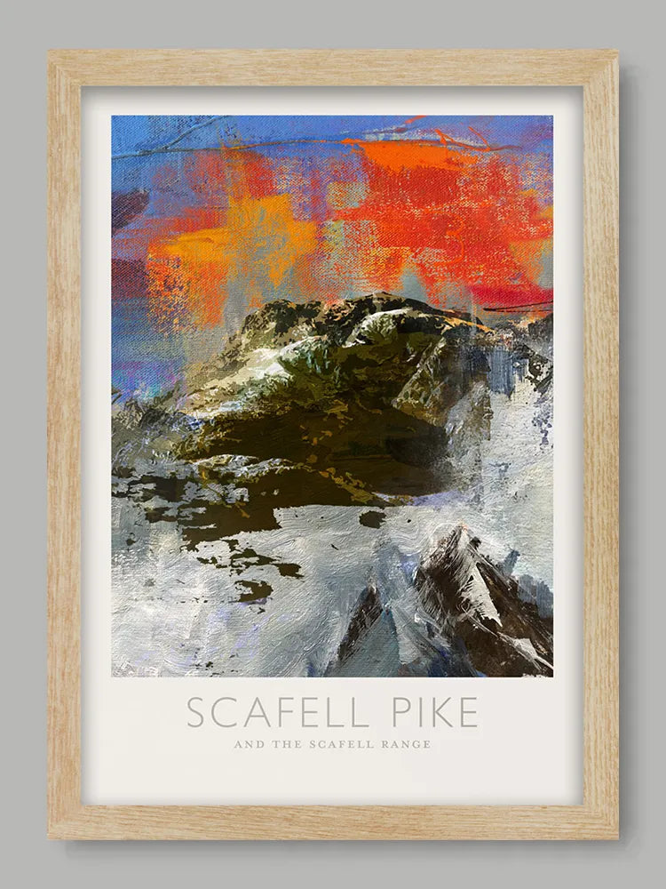 Scafell Pike and Scafell Range  - Lake District Print