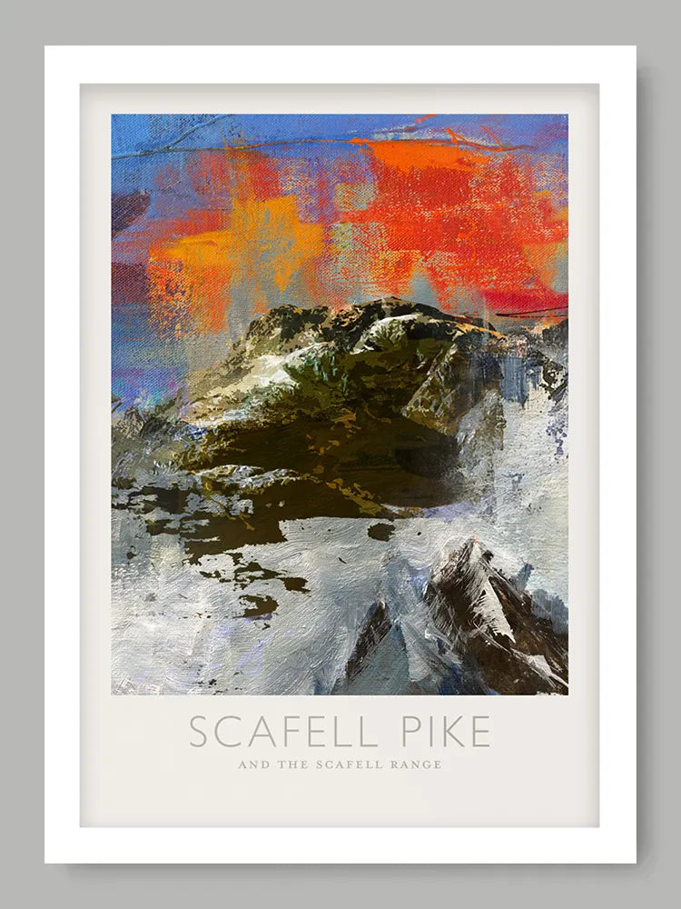 Scafell Pike and Scafell Range  - Lake District Print