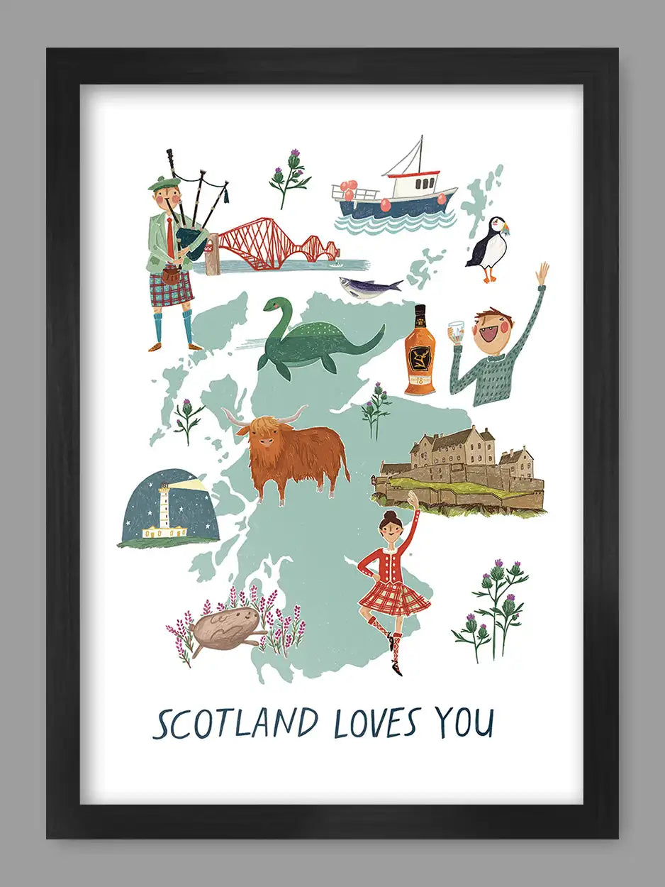 Scotland Loves You Print