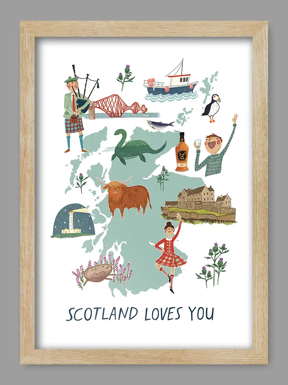 Scotland Loves You Print