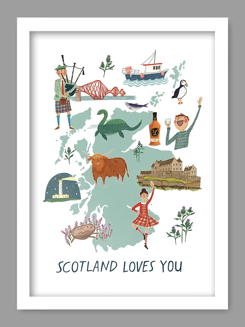 Scotland Loves You Print