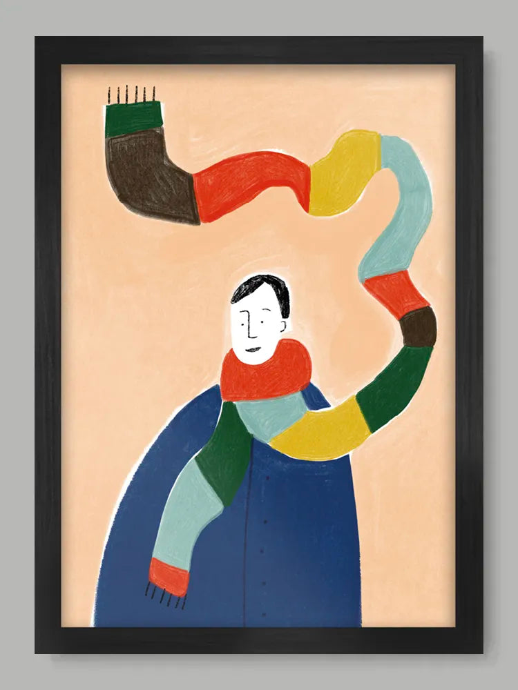 Self Portrait With Scarf Print