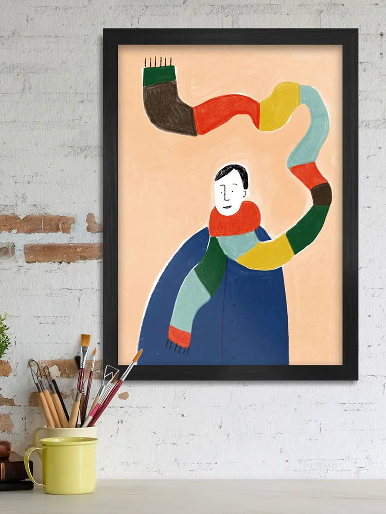Self Portrait With Scarf Print