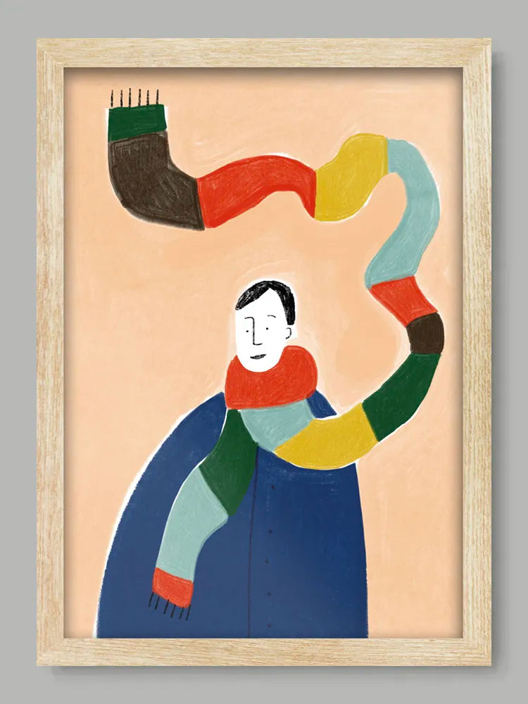 Self Portrait With Scarf Print