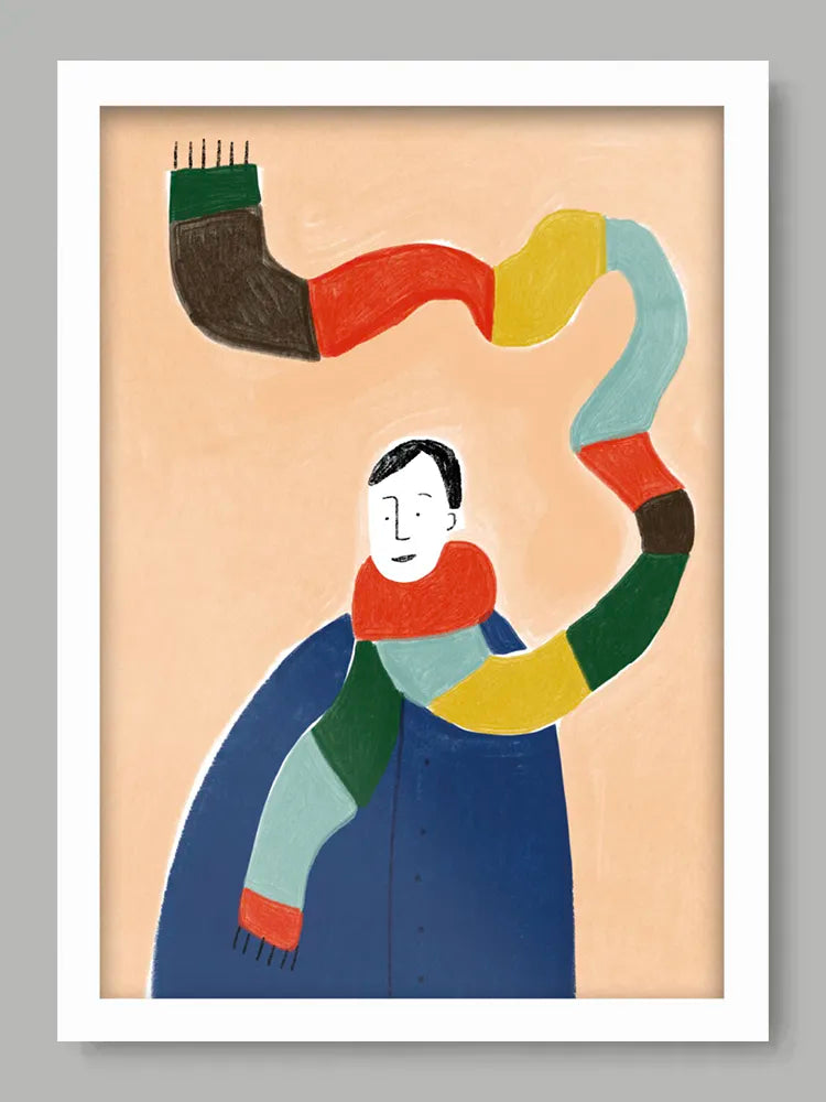 Self Portrait With Scarf Print