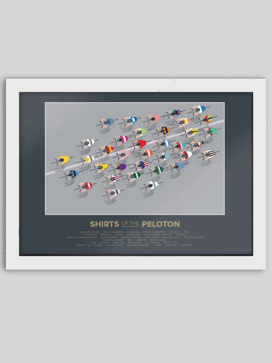 Shirts of the Peloton 2 - Cycling Print
