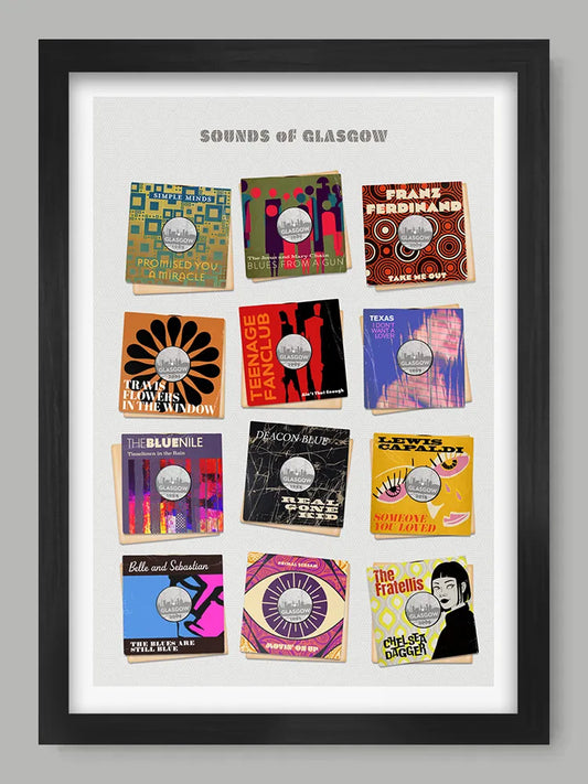 Sounds of Glasgow - Music Poster Print