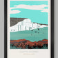 South Downs National Park - Poster Print. Established in 2009, the park takes in areas of both Hampshire and Sussex.