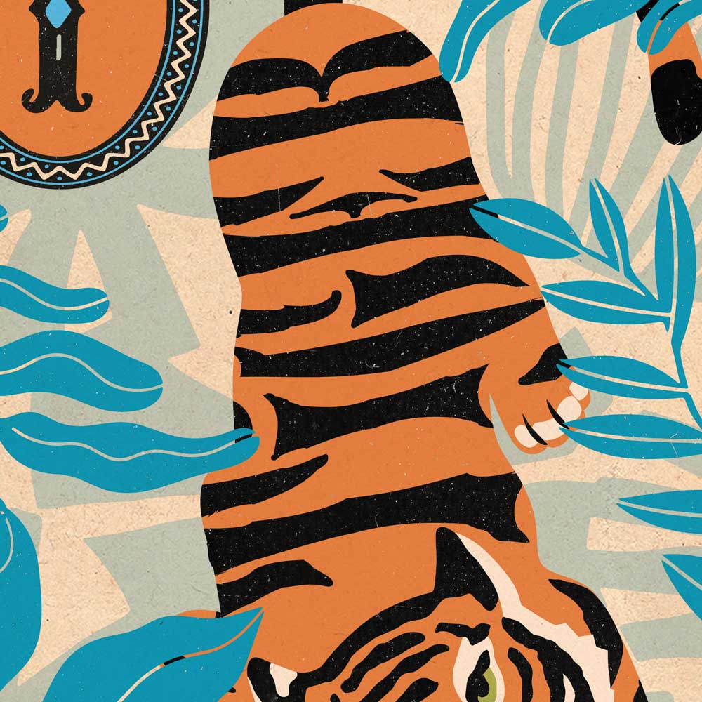 T is for Tiger Poster Print