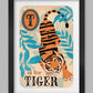 T is for Tiger Poster Print