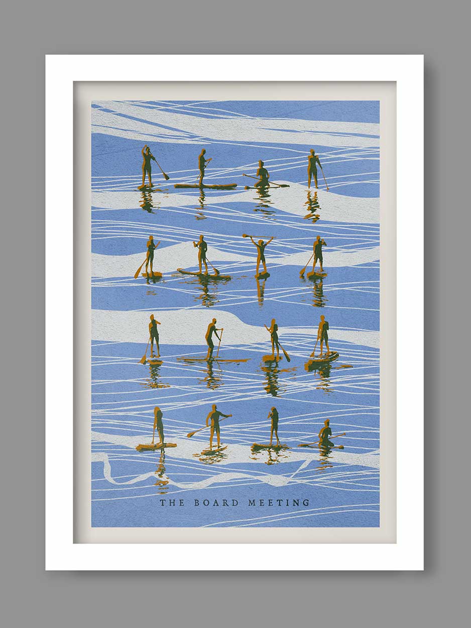 The Board Meeting - Paddleboarding Poster Print