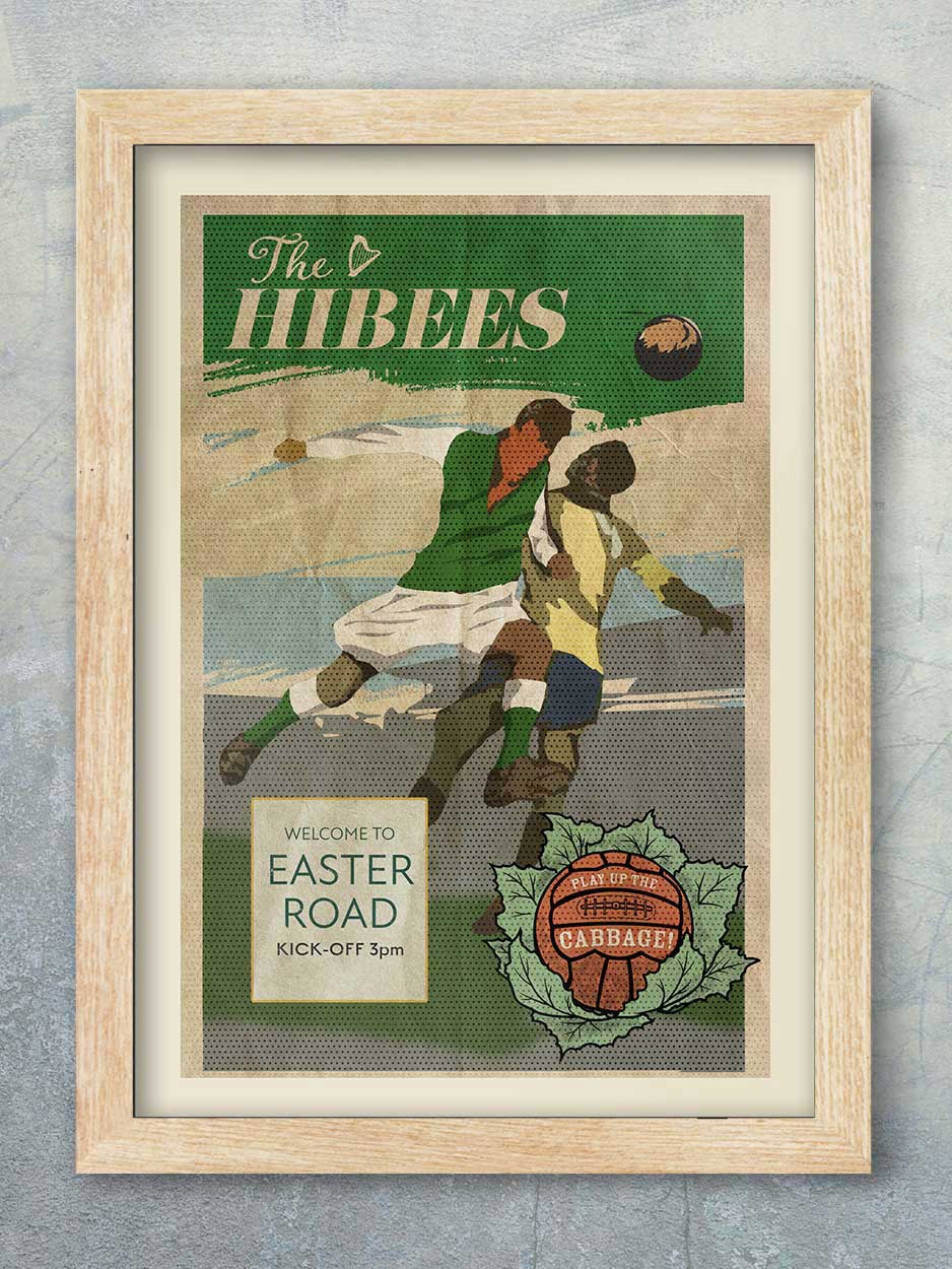 The Hibees, Hibernian - Football Print
