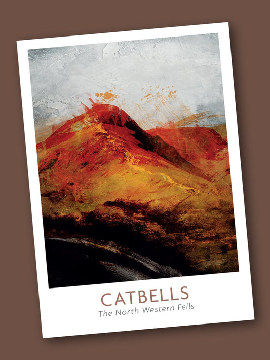 Catbells Abstract  -  Blank Greeting Card