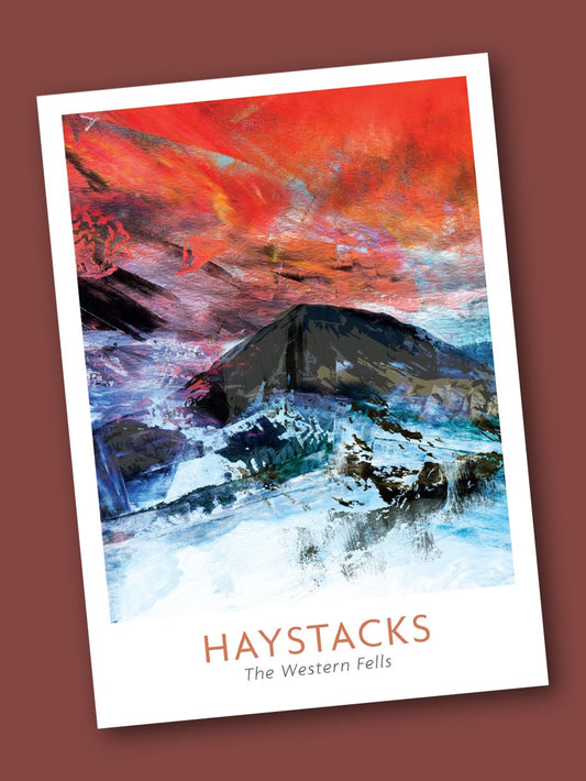 Haystacks Abstract  -  Blank Greeting Card