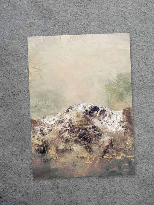 Scafell Pike in Winter  -  Blank Greeting Card