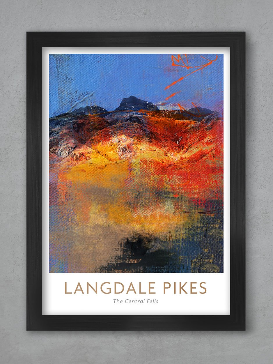 The Langdale Pikes Abstract - Lake District Print