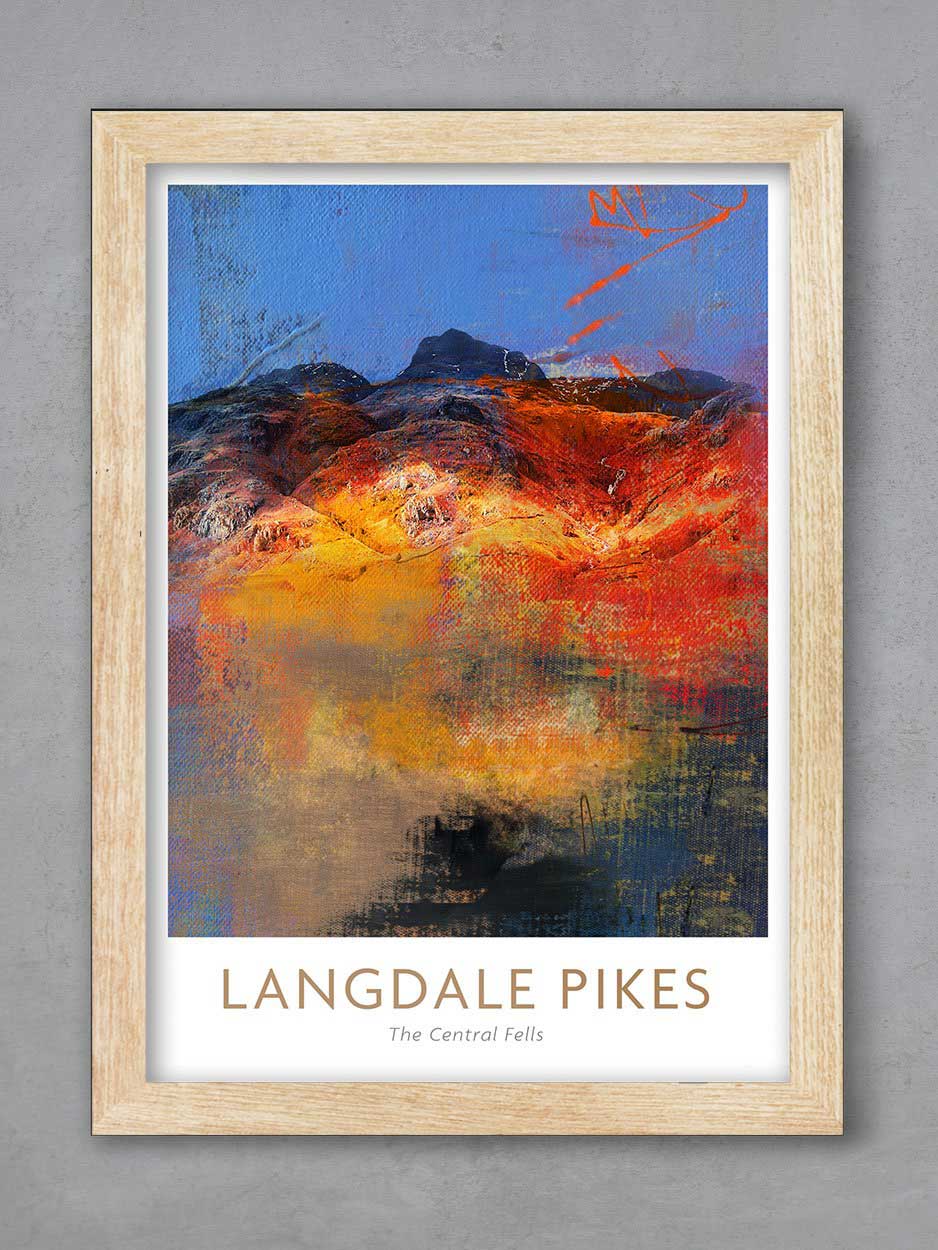 The Langdale Pikes Abstract - Lake District Print