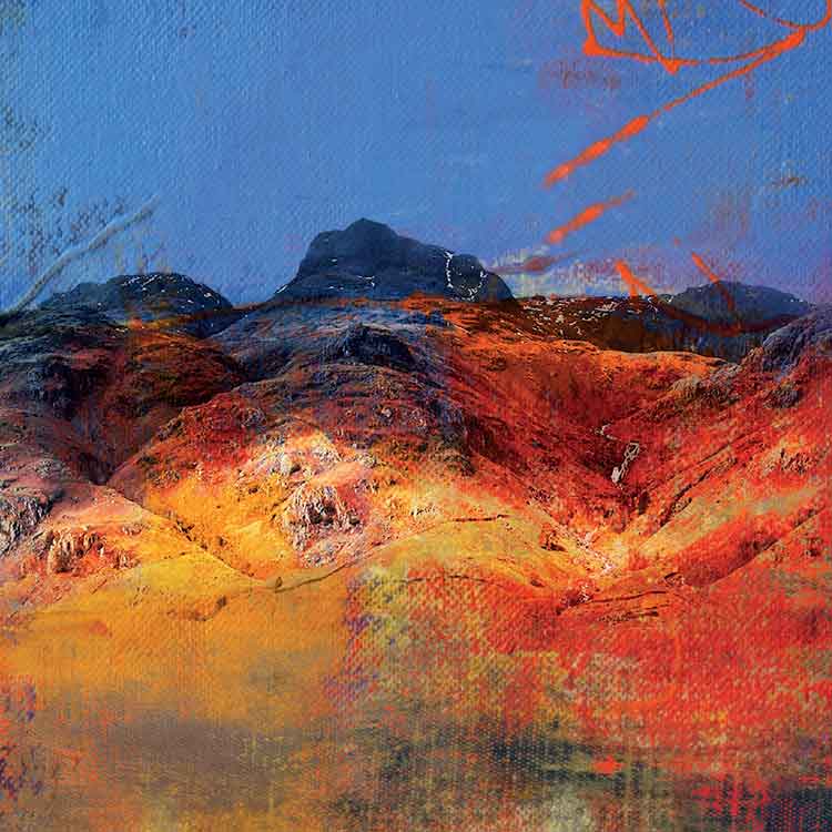 The Langdale Pikes Abstract - Lake District Print