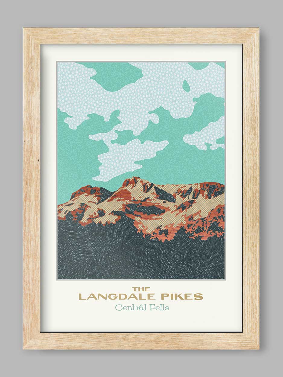The Langdale Pikes, Central Fells - Lake District Print