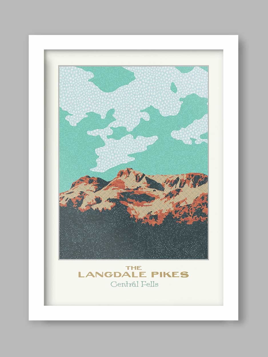 The Langdale Pikes, Central Fells - Lake District Print