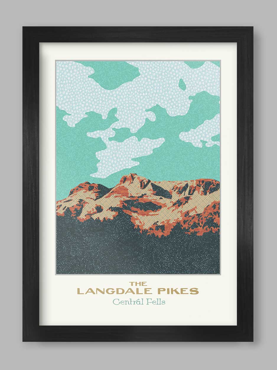 The Langdale Pikes, Central Fells - Lake District Print