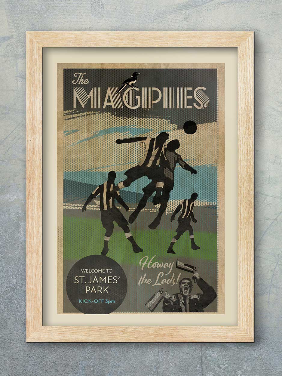 The Magpies, Newcastle United - Football Print