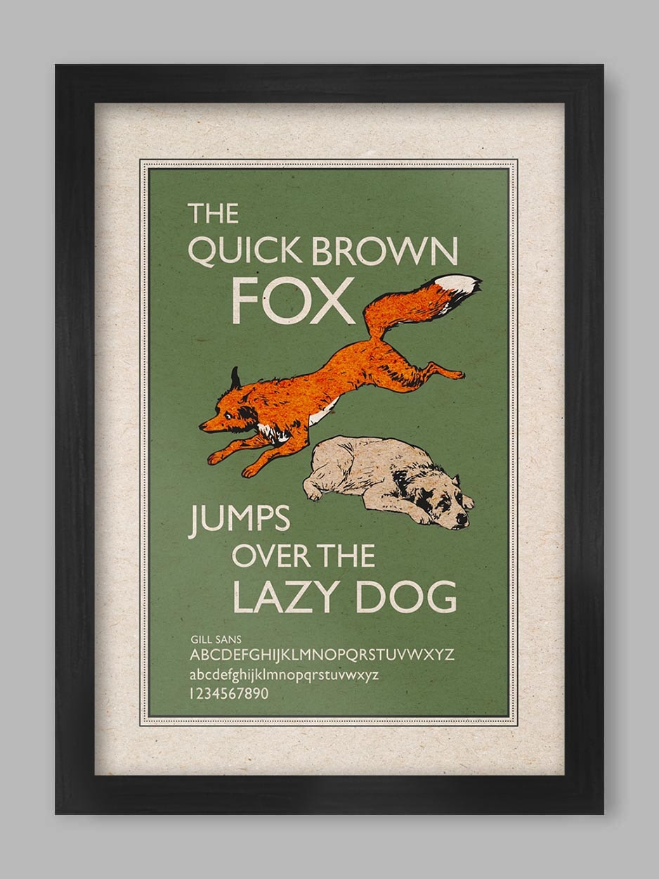 The Quick Brown Fox Poster Print