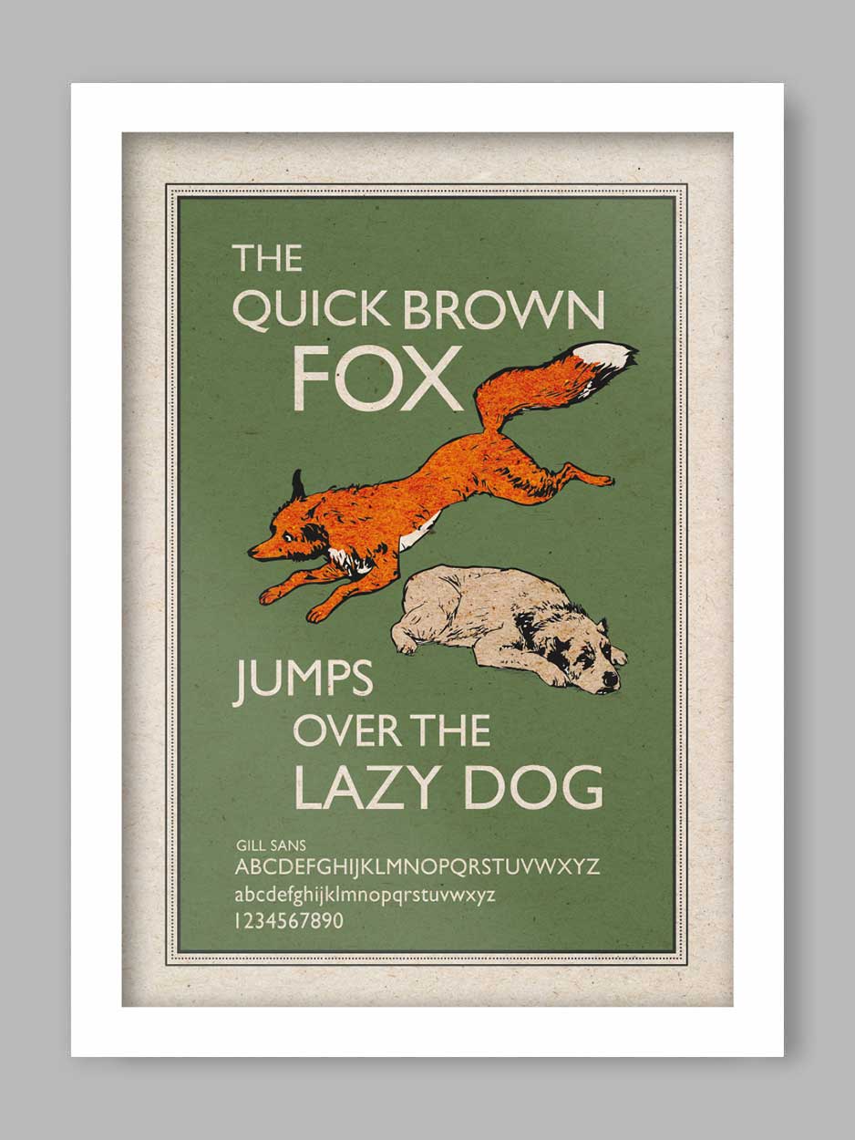 The Quick Brown Fox Poster Print