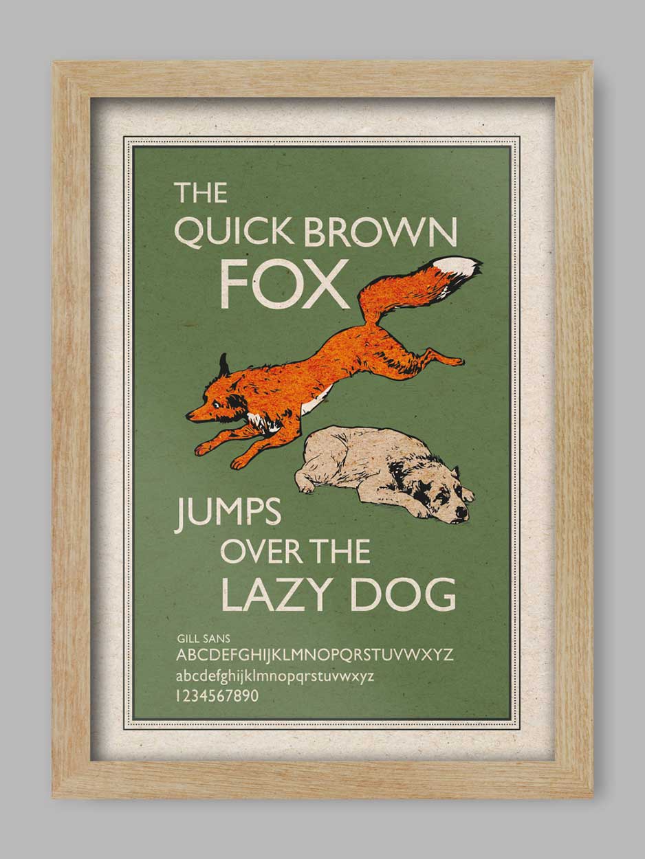 The Quick Brown Fox Print