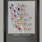 The Shirts of the Peloton Cycling Poster Print