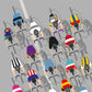 The Shirts of the Peloton Cycling Poster Print