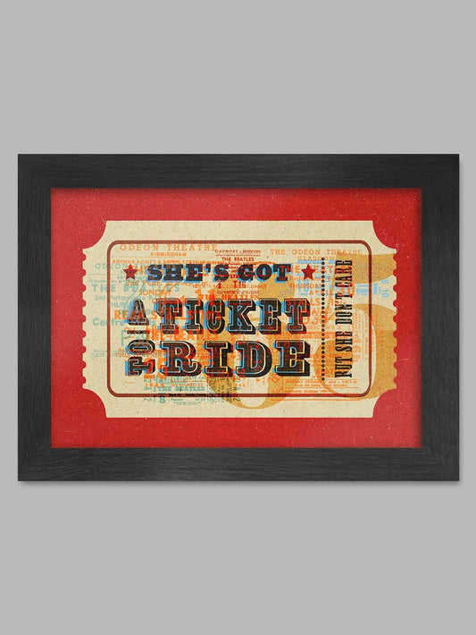 Ticket To Ride - A4 Music Poster Print