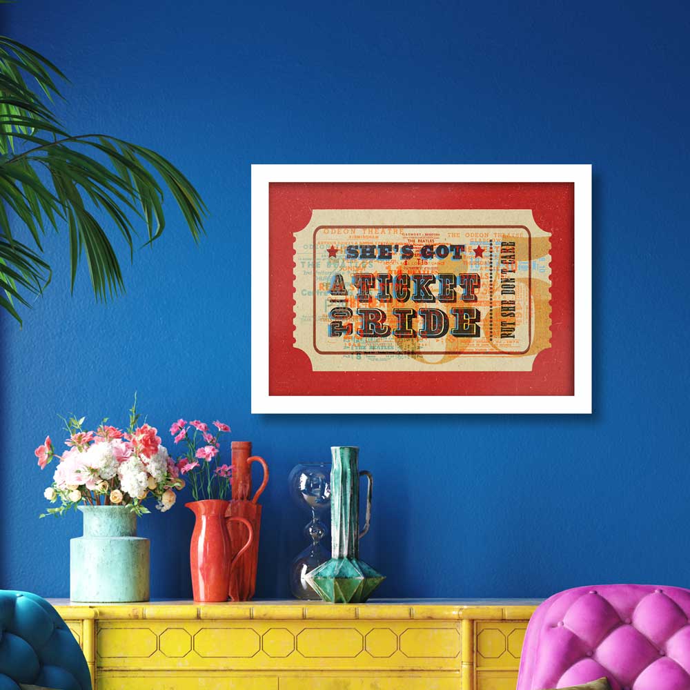 Ticket To Ride - Music Print