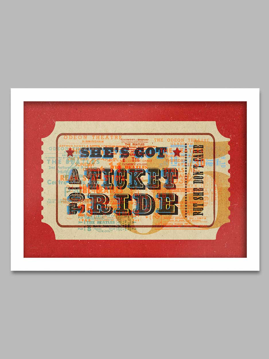 Ticket To Ride - Music Print