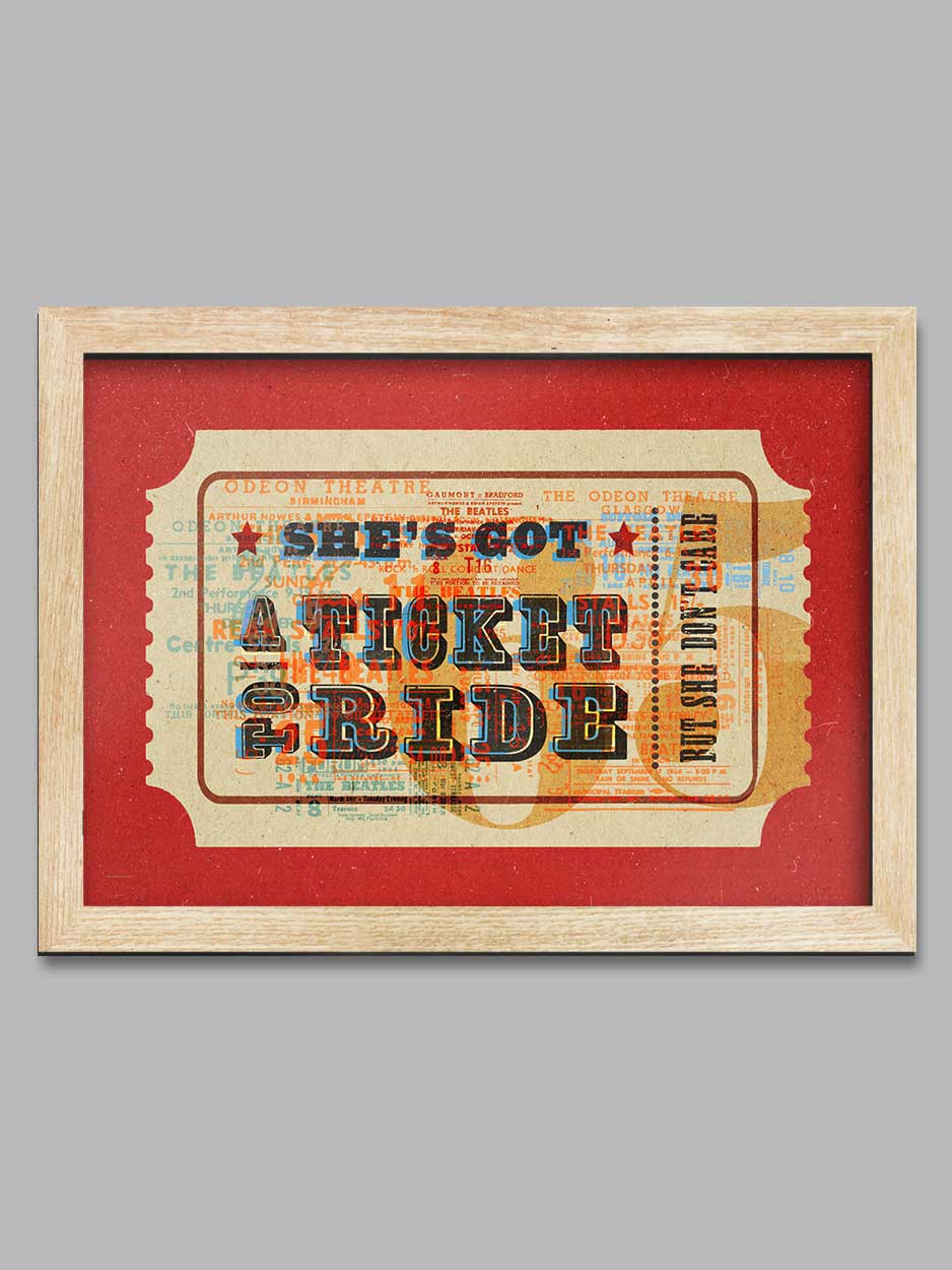Ticket To Ride - Music Print