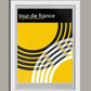 Tour de France - Geometric Cycling Poster Print