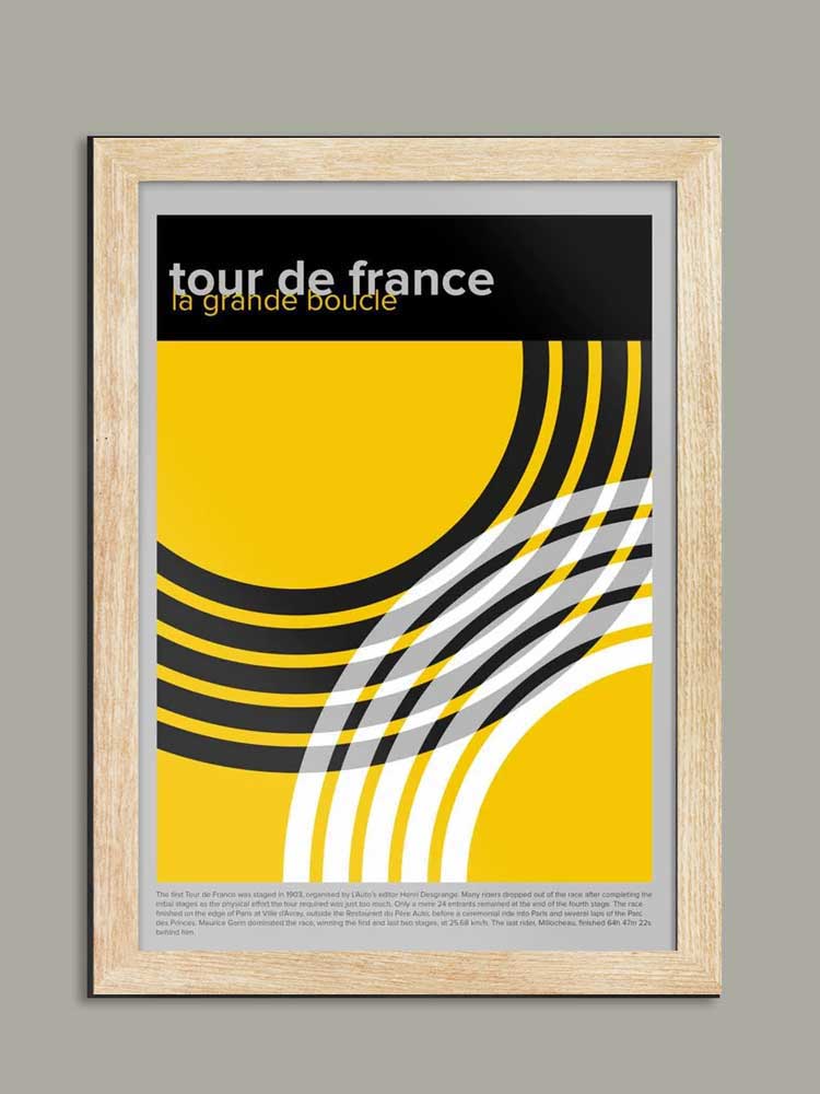 Tour de France Geometric - Cycling Print