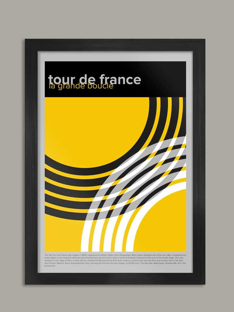 Tour de France Geometric - Cycling Print