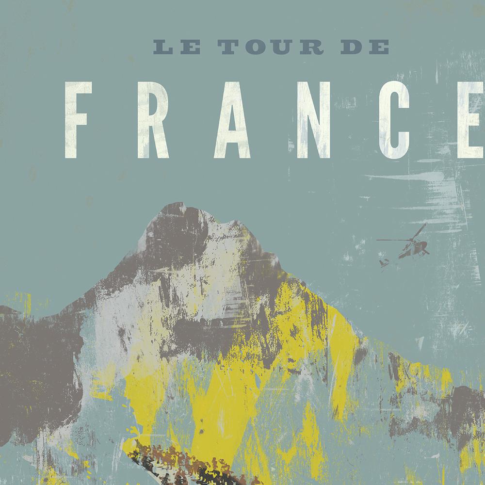 Tour de France Vintage Blue - Cycling Print