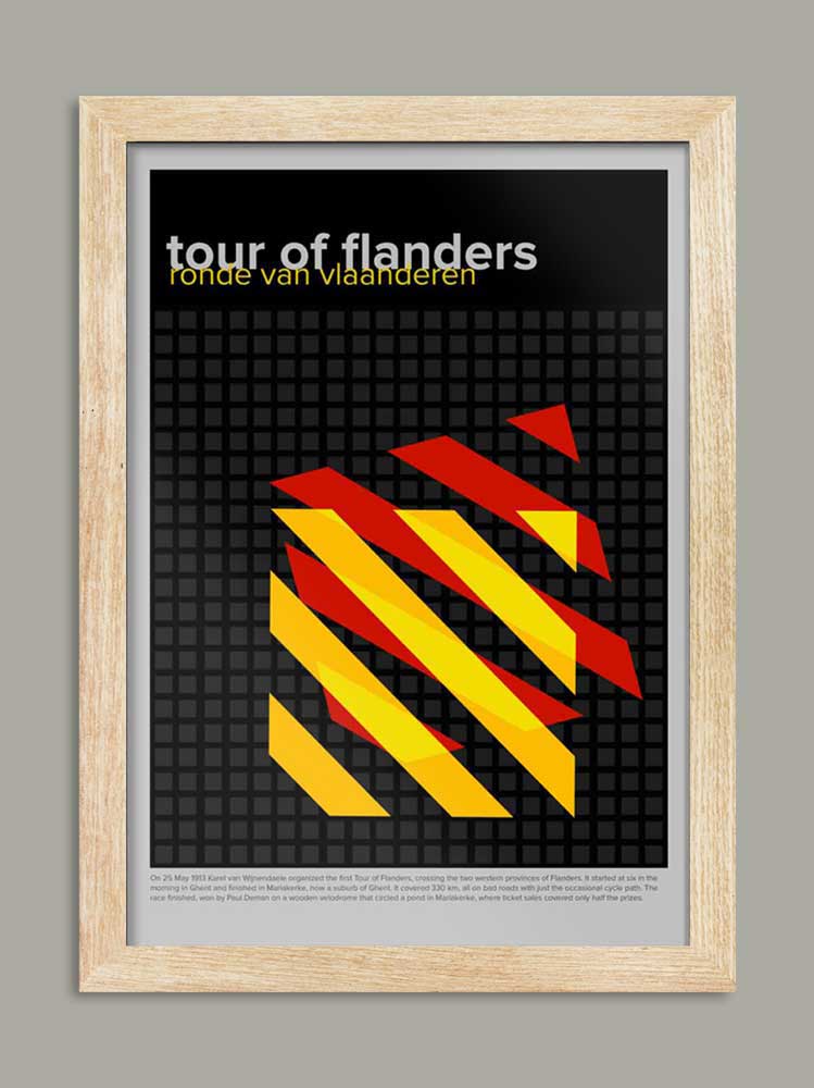 Tour of Flanders Geometric - Cycling Print